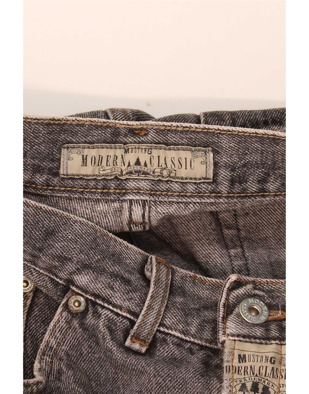 Mustang Vaqueros cónicos para hombre W34 L32 Gris