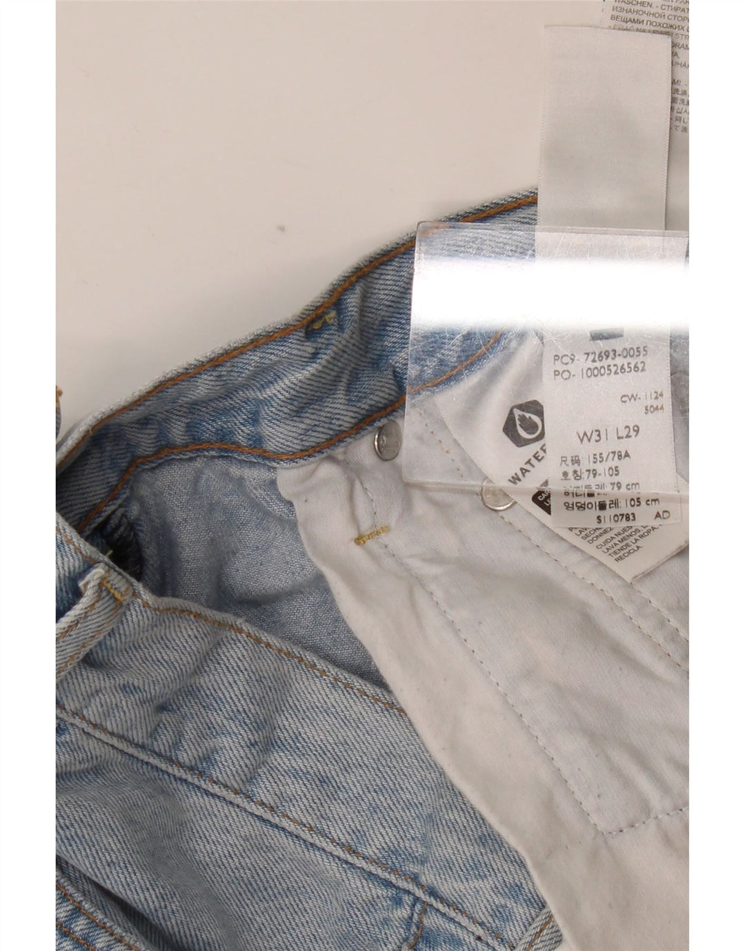 LEVI'S Vaqueros Rectos Ribcage Mujer W31 L29 Algodón Azul