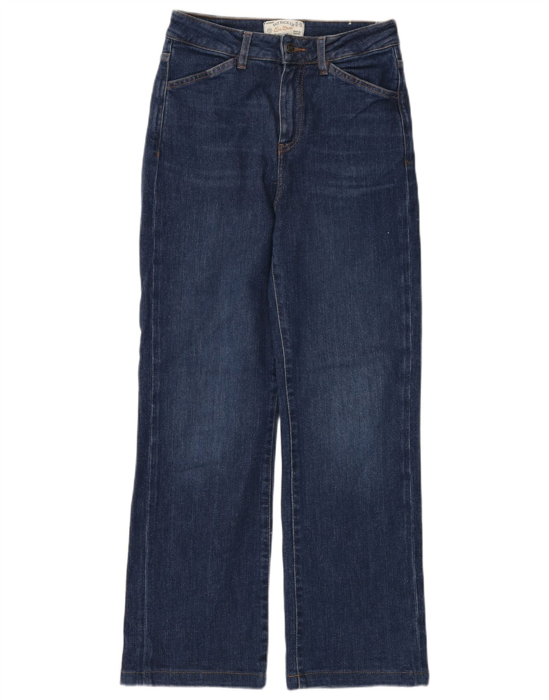 FAT FACE Vaqueros Elise de pierna ancha para mujer UK 8 Small W28 L28 Azul marino