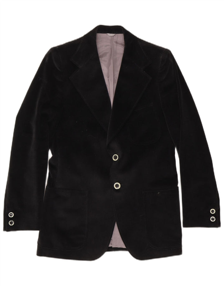 Vintage hombres 2 botones Blazer chaqueta IT 48 medio negro