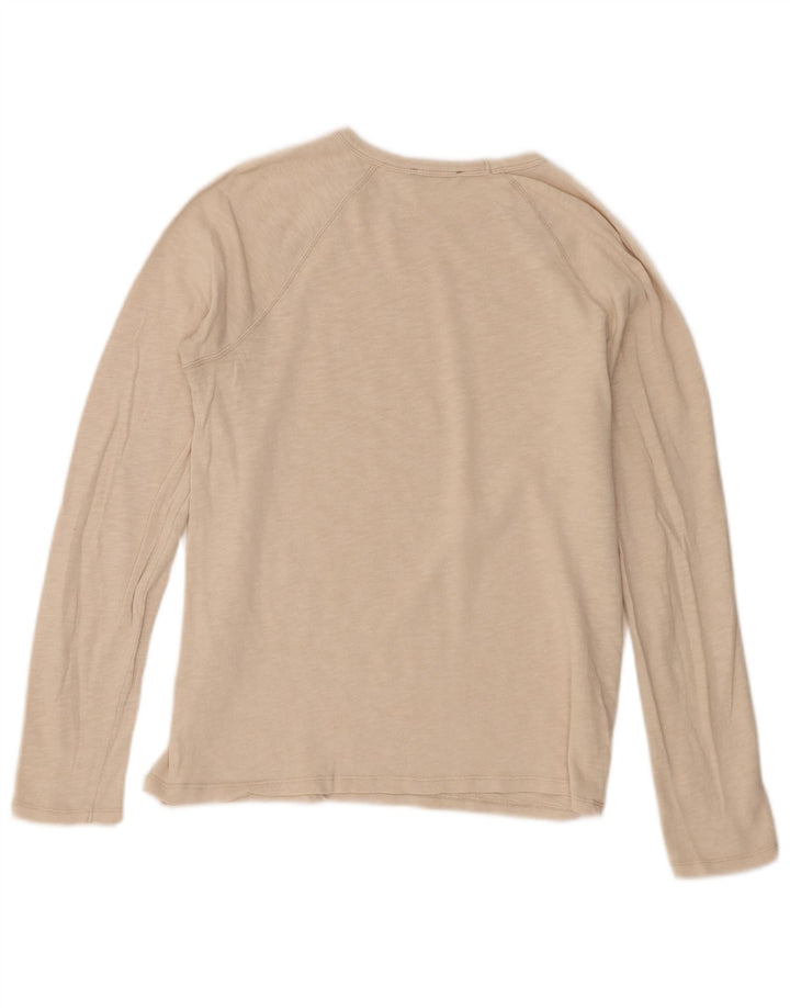 Zara Hombre Top Manga Larga Small Algodón Beige