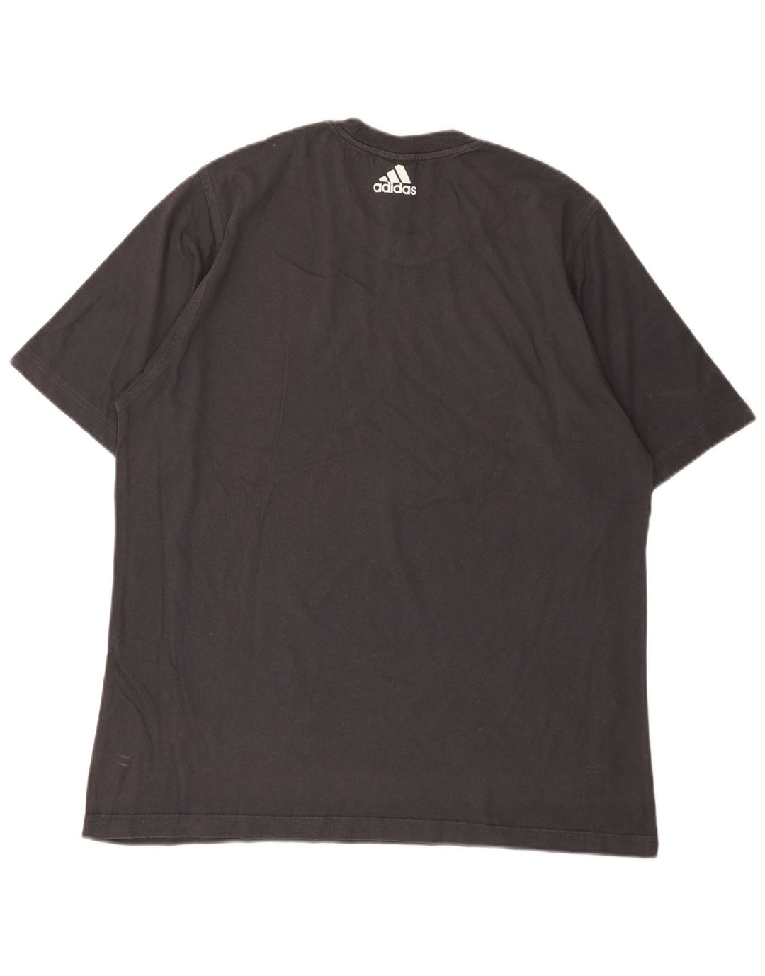 Adidas Hombre Camiseta Gráfica Top XL Gris Algodón