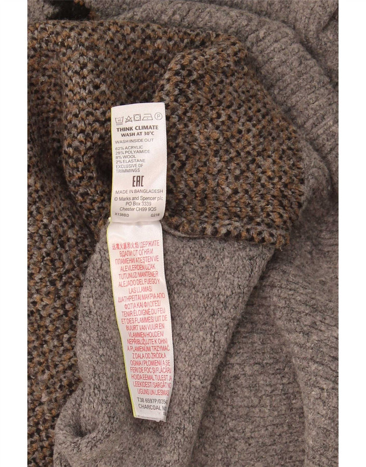 Marks & Spencer Jersey con Cuello Alto para Mujer UK 40 XL Gris