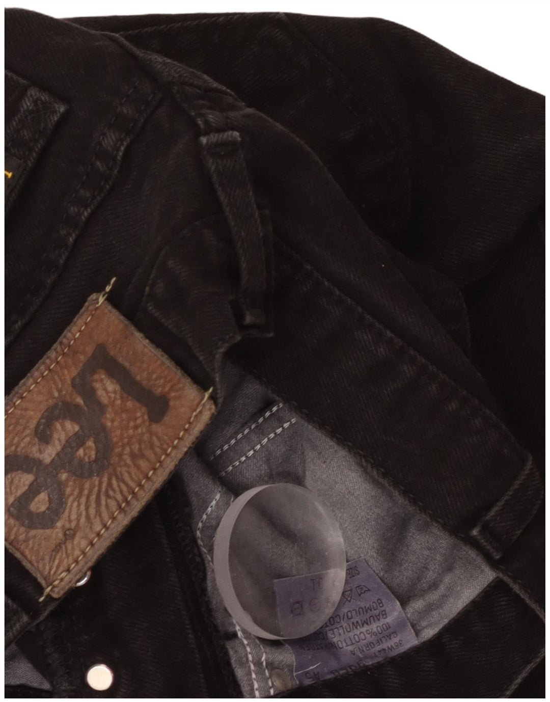 Vaqueros rectos para mujer LEE W36 L30 Algodón negro