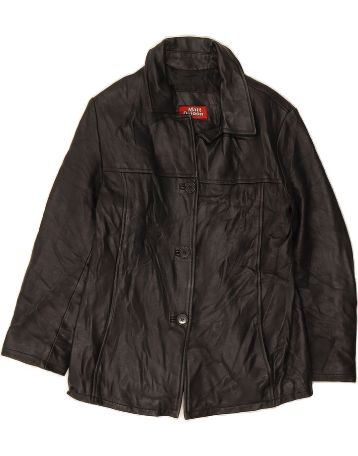 VINTAGE Womens Bomber Jacket UK 12 Medium Black Vintage Vintage and Second-Hand Vintage from Messina Hembry 