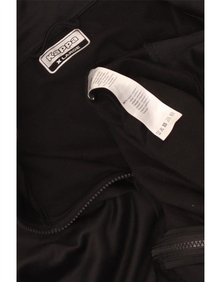 Kappa Mens Graphic Chándal Top Chaqueta XL Poliéster Negro