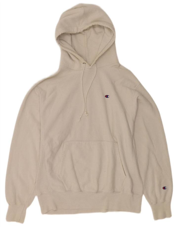Champion Sudadera Con Capucha De Tejido Inverso Para Hombre Jersey Grande De Algodón Blanco