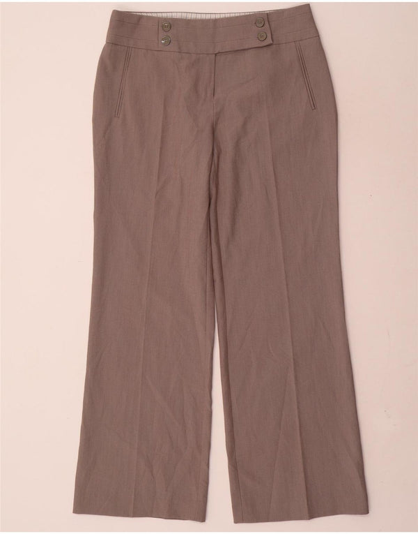 Marks & Spencer Pantalones casuales de pierna ancha para mujer UK 12 Medium W30 L31 Gris