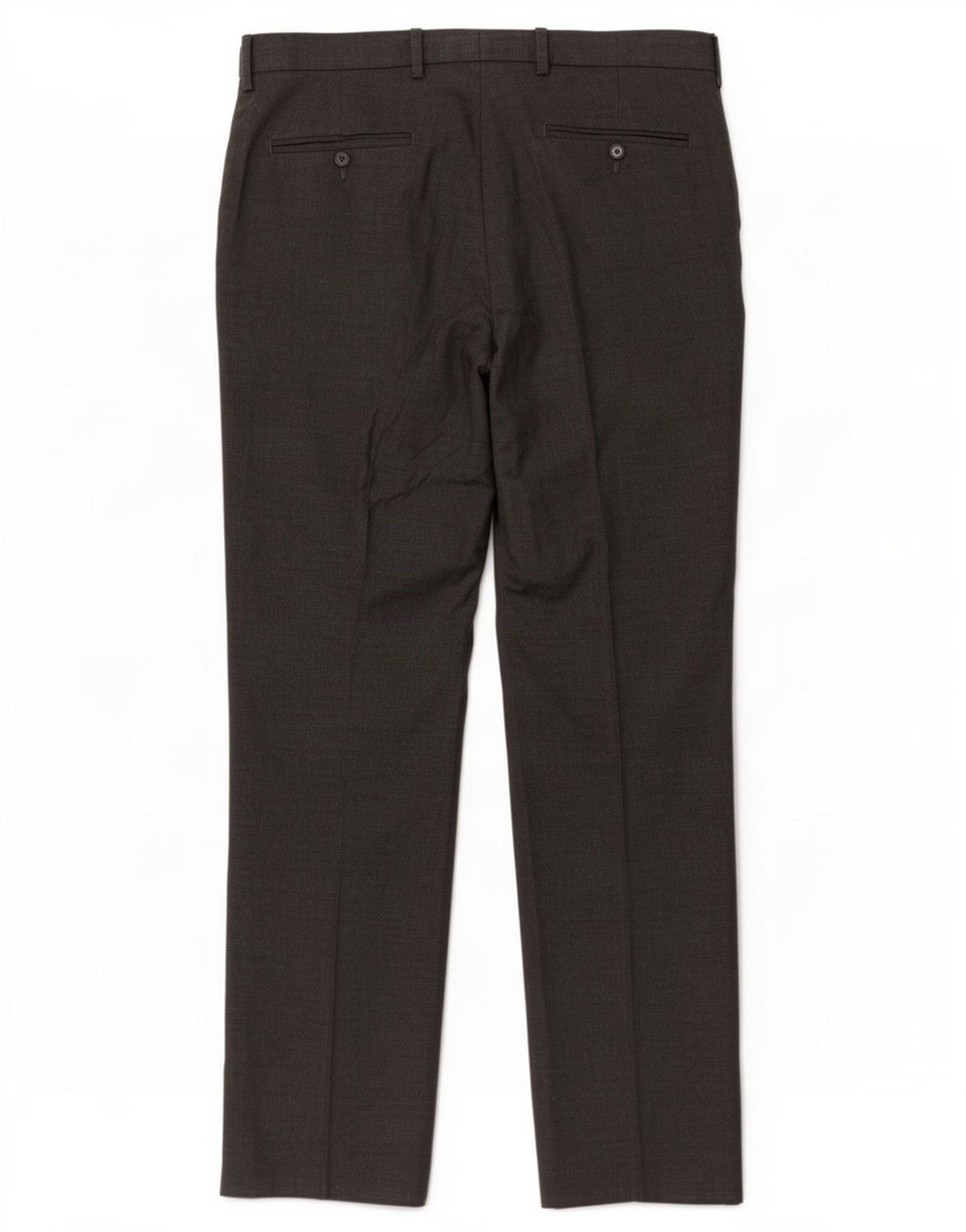 Marks & Spencer Pantalón de traje de corte regular para hombre W34 L31 Poliéster gris