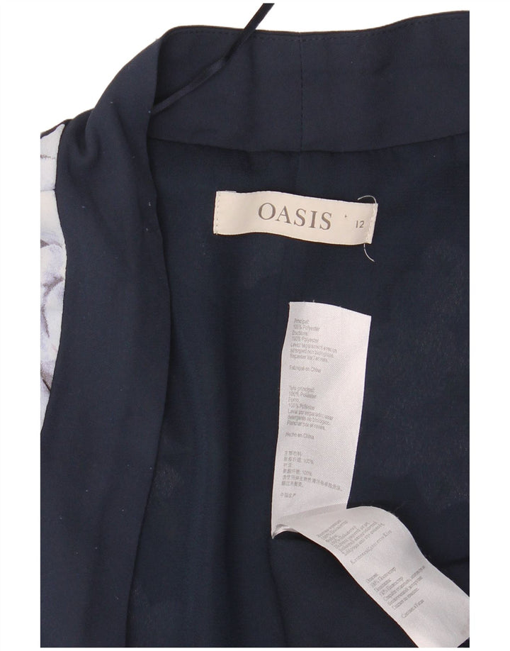 Oasis Cárdigan Extragrande para Mujer UK 40 Medio Azul Marino Floral
