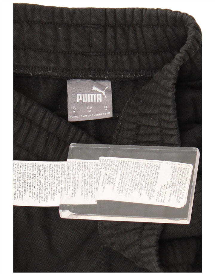 PUMA Pantalón de chándal con gráfico para hombre Joggers Medium Black Cotton