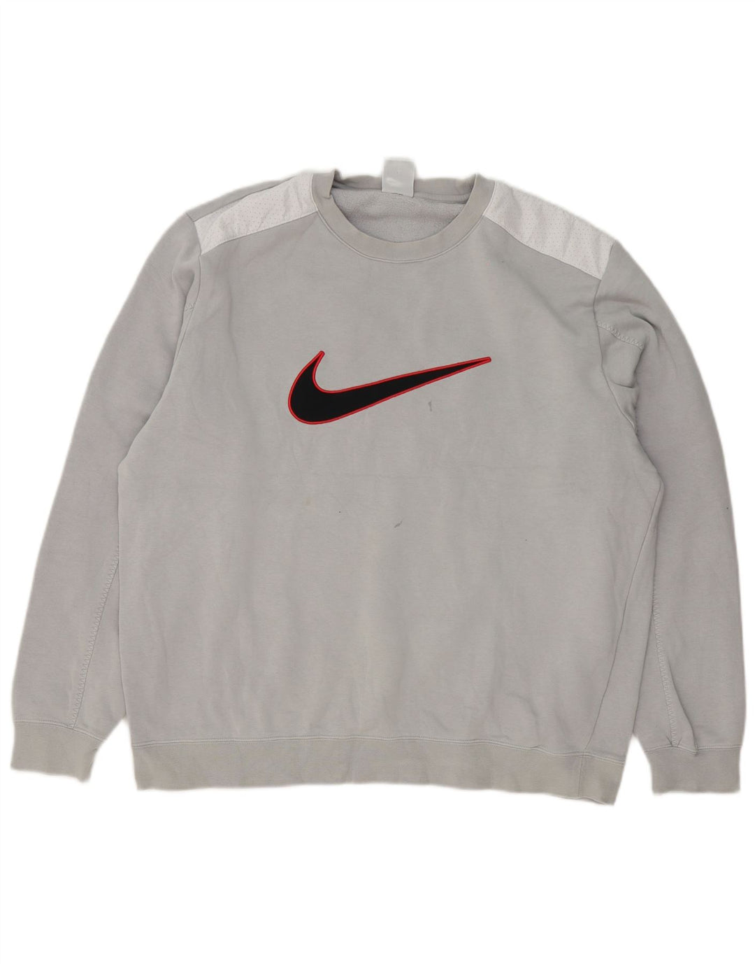 Nike Sudadera con gráfico y diseño tipo jersey de algodón en bloques de color gris grande para hombre