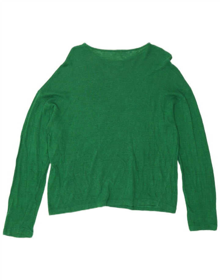 Jigsaw Mujer Oversize Top Manga Larga UK 10 Small Verde