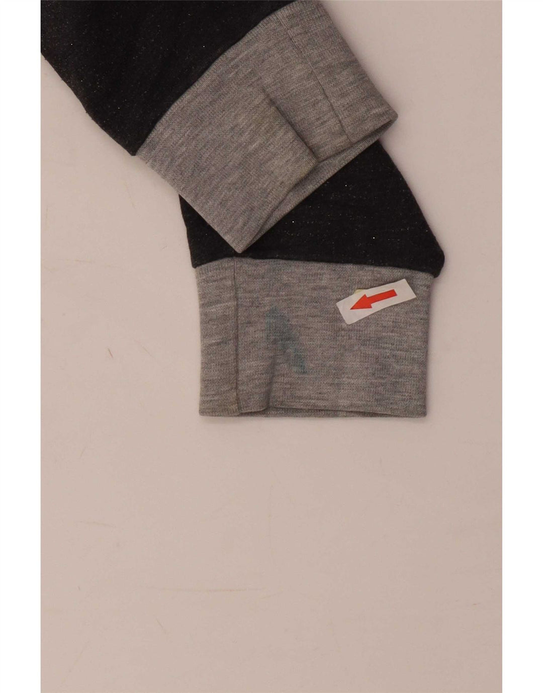 Converse Mujer Gráfico Sudadera Jumper UK 10 Pequeño Gris Colorblock