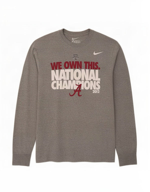 Nike Top gráfico de ajuste regular de manga larga de algodón gris medio para hombre