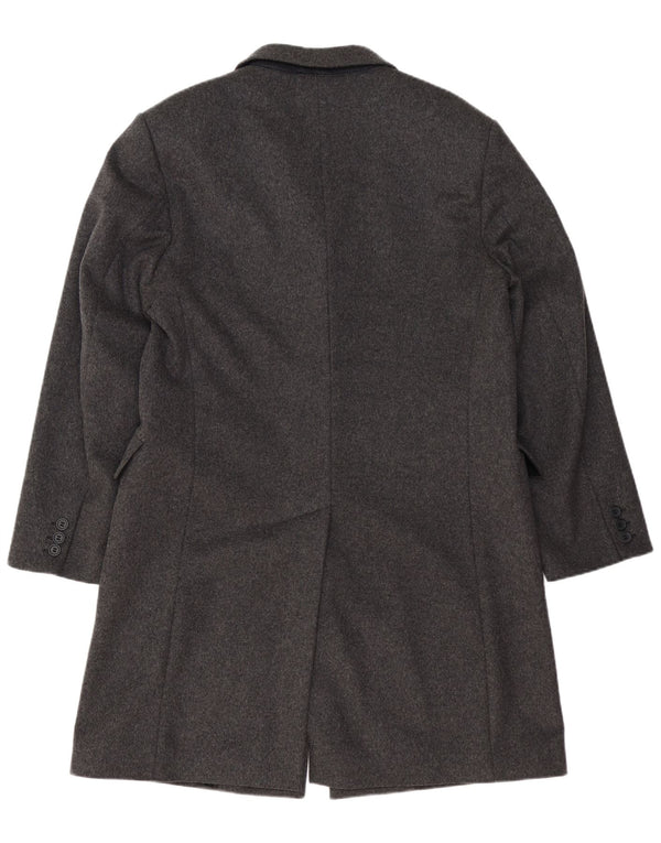 BENETTON Abrigo Hombre IT 52 XL Lana Gris