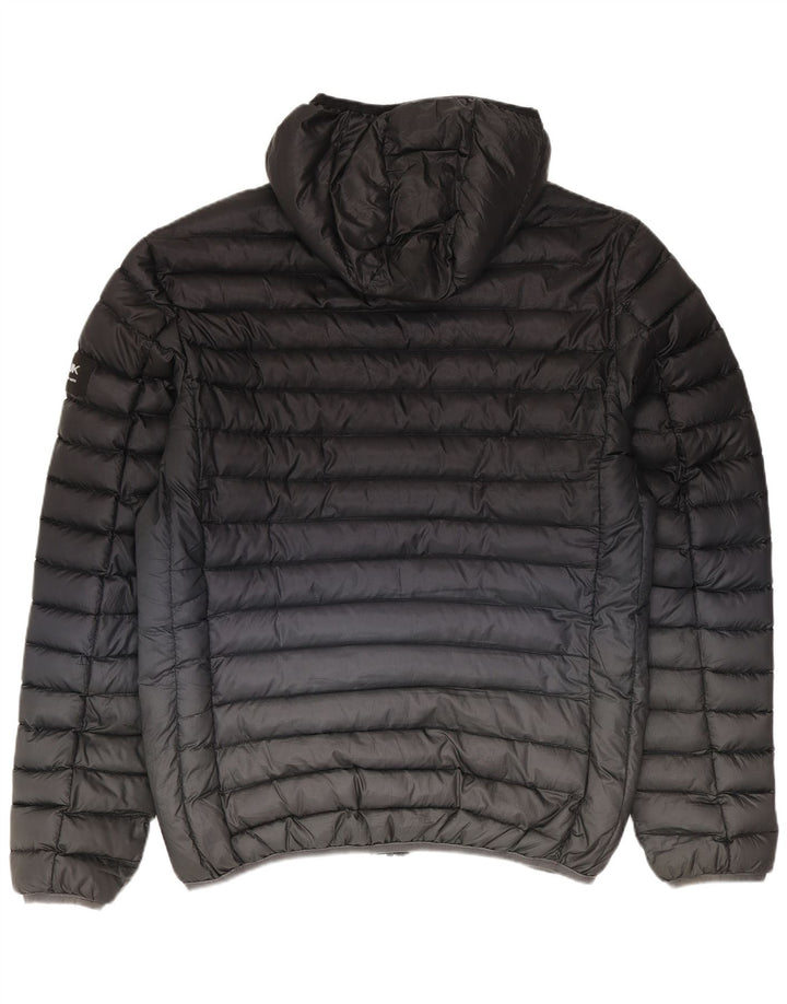 Fcuk Chaqueta acolchada con capucha para hombre ES 38 Mediana Negro Colorblock Poliéster