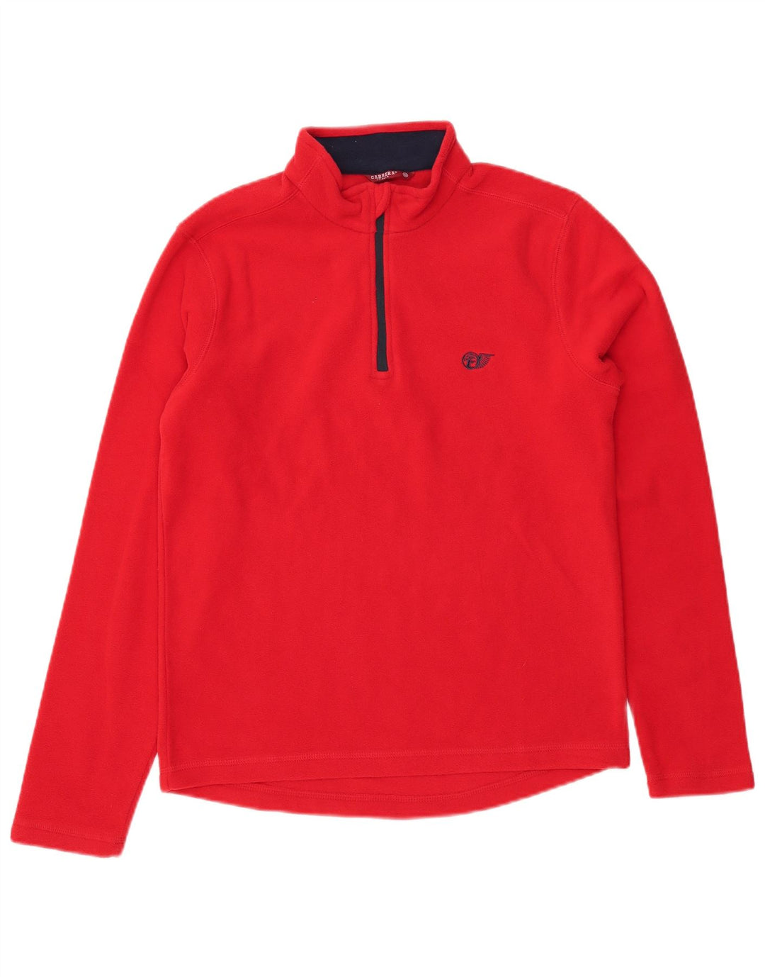 Carrera Jersey de forro polar con cuello y cremallera para hombre Poliéster rojo medio