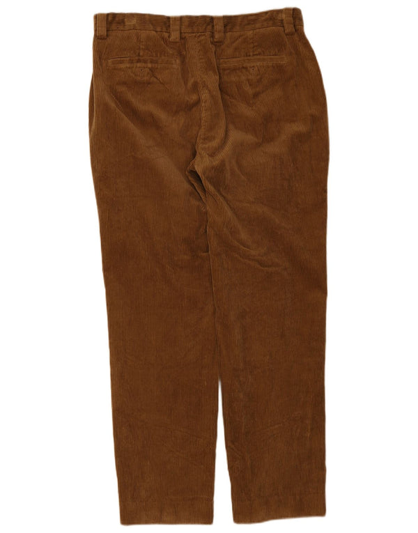 Brooks Brothers Pantalones de pana rectos Clark para hombre W34 L30 Algodón marrón