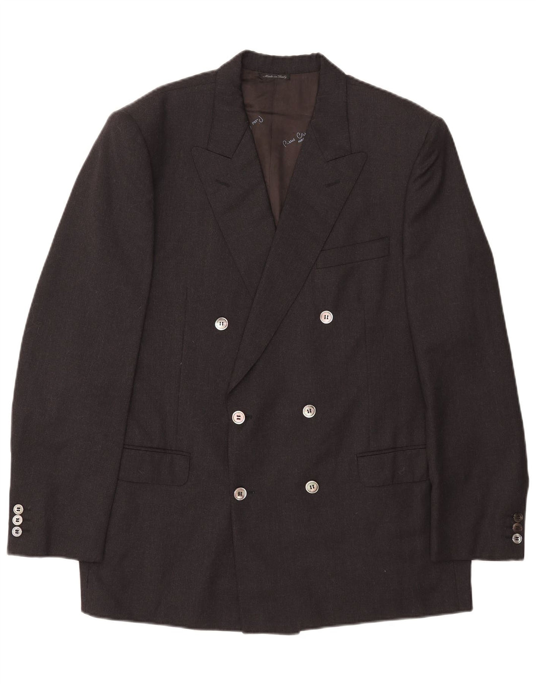 Pierre Cardin Chaqueta tipo blazer con doble botonadura para hombre UK 40 Large Grey
