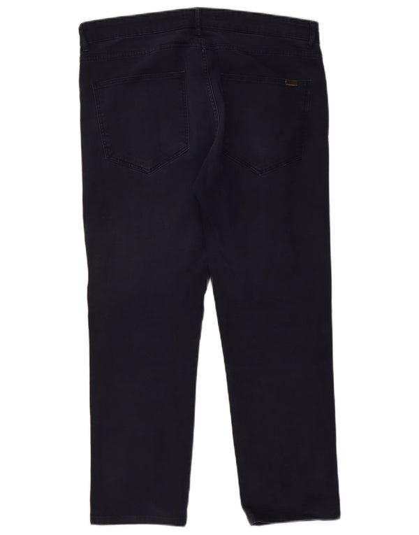 Zara Jeans rectos recortados para hombre EU 46 XL W36 L26 Algodón azul marino
