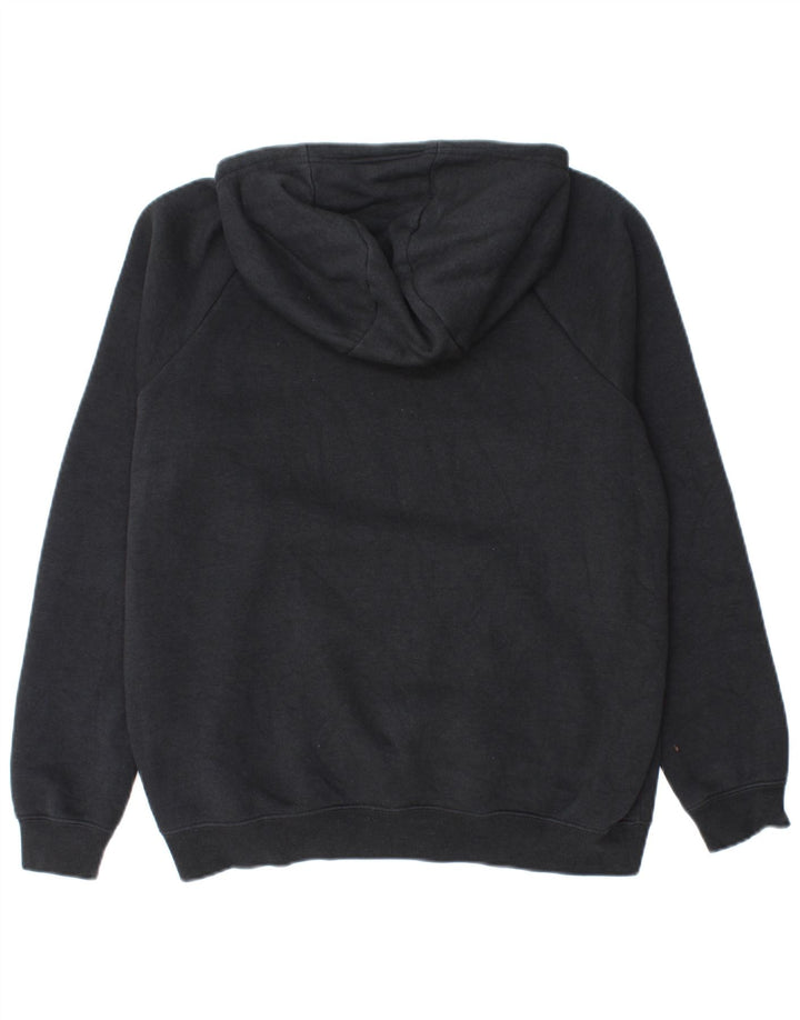 NIKE Sudadera con capucha gráfica para hombre, jersey de algodón negro mediano