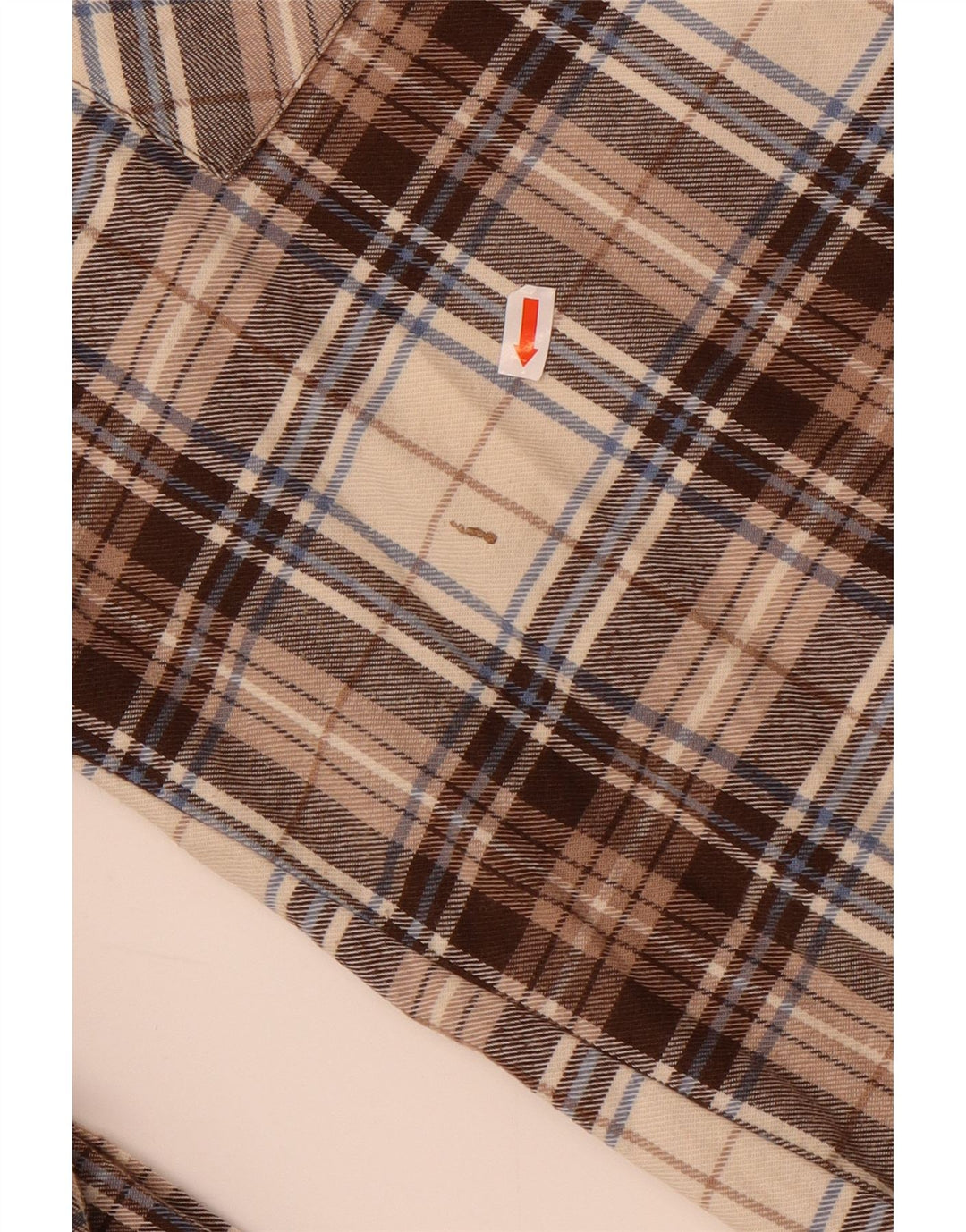 Camisa de franela para hombre Sea Barrier 2XL Algodón a cuadros beige