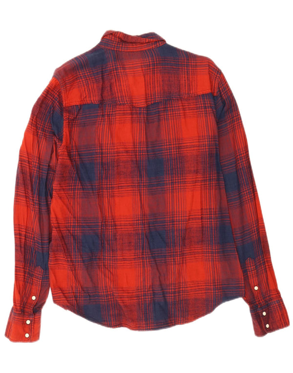 Camisa De Franela De Corte Regular De Algodón A Cuadros Rojo Grande Lee Hombre