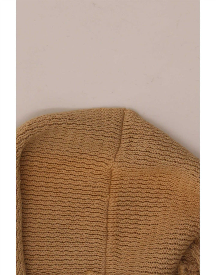 Massimo Dutti Jersey Cárdigan Hombre Algodón Beige Medio