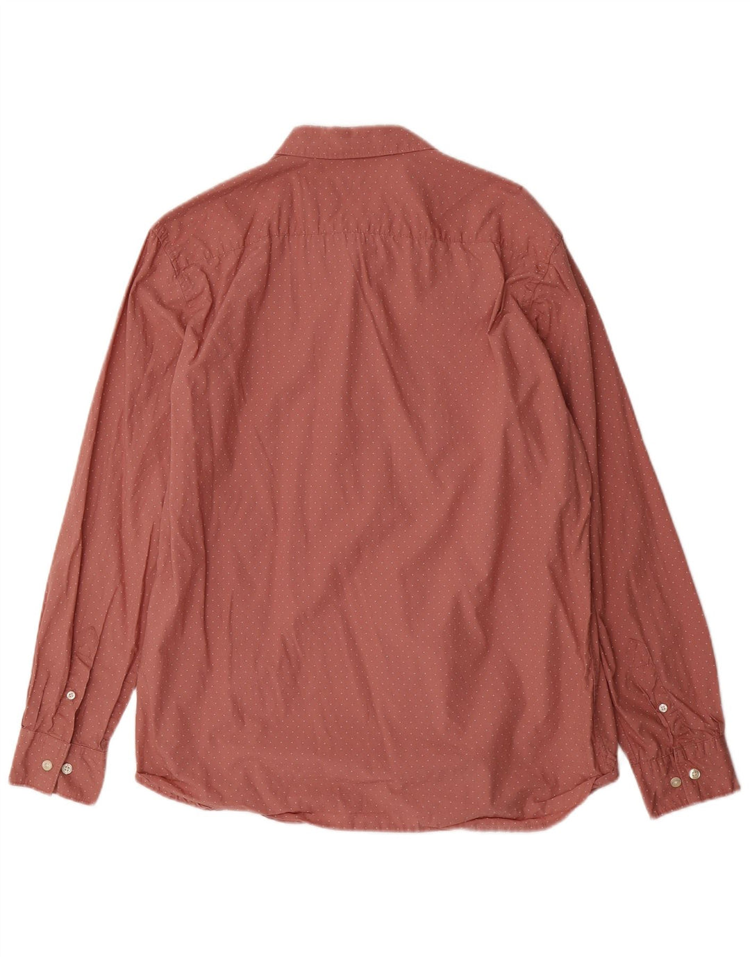 FRENCH CONNECTION Camisa Hombre XL Algodón Manchado Burdeos