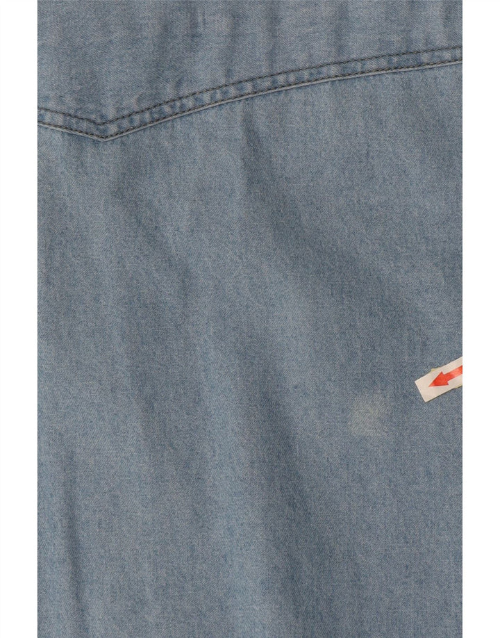 ARIZONA Camisa vaquera de manga corta para hombre azul grande