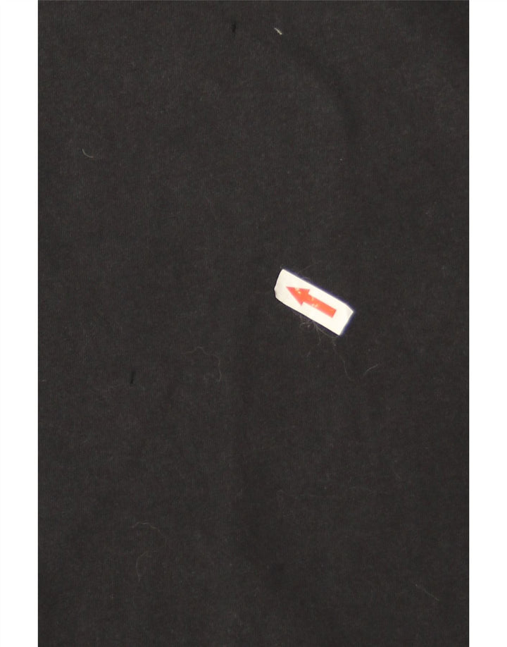 Nike - Camiseta con gráfico Swoosh para hombre, talla mediana, algodón negro