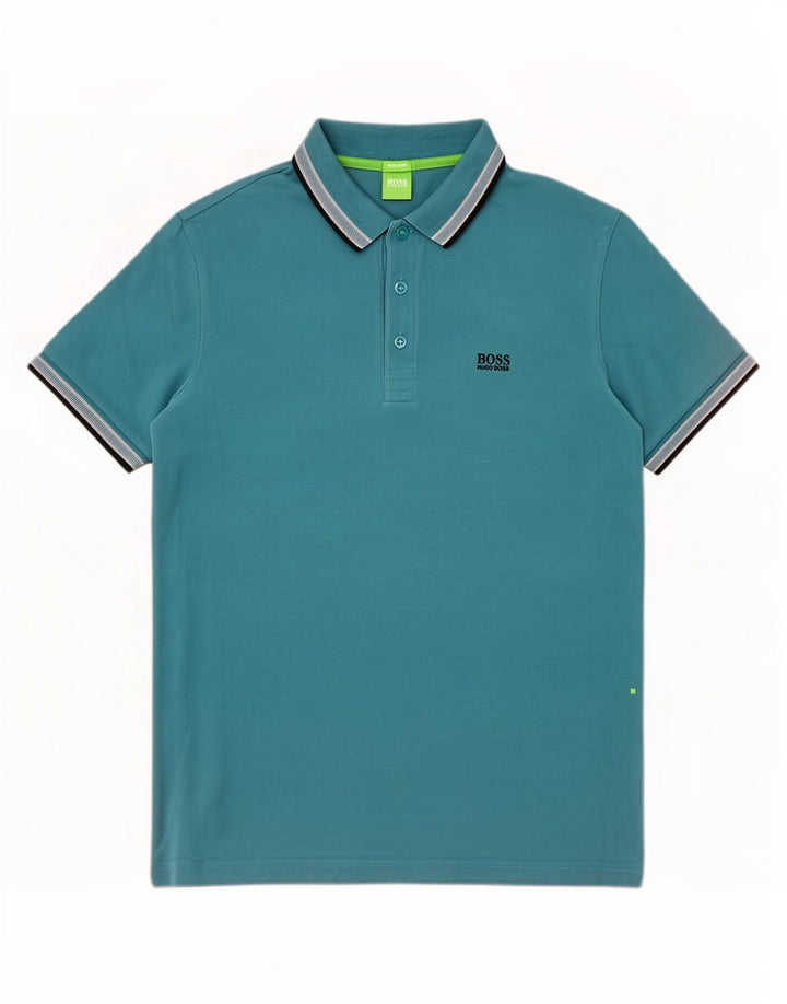 Hugo Boss Hombre | Polo de corte regular a rayas azul medio