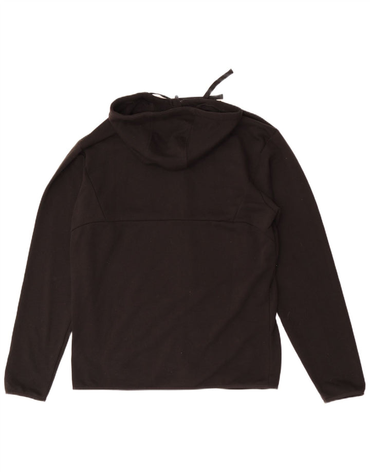 Puma Sudadera con capucha y cremallera para hombre, talla grande, algodón negro