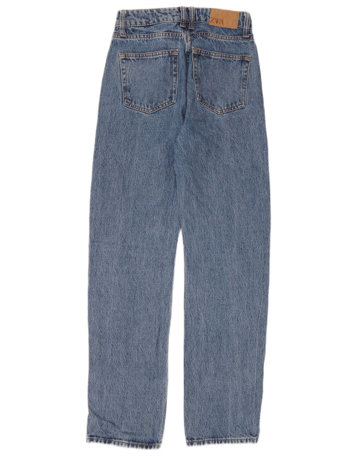 Zara Vaqueros Rectos Mujer EU 34 2XS W24 L30 Azul