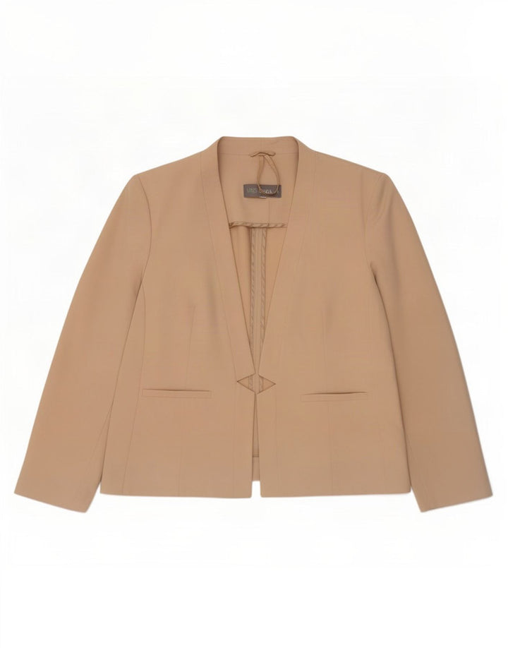 Marks & Spencer Chaqueta tipo blazer abierta para mujer UK 20 2XL Poliéster beige
