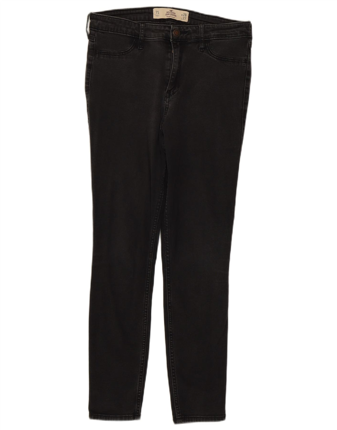HOLLISTER Legging para mujer, pantalones vaqueros de talle alto, US 7 Medium W28 L27, algodón negro
