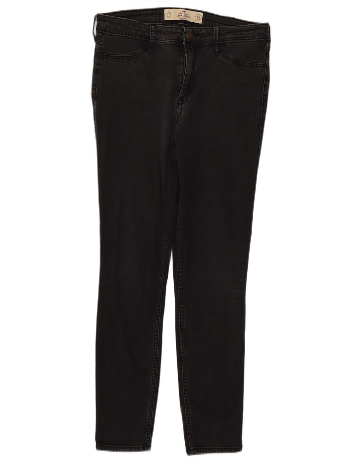 HOLLISTER Legging para mujer, pantalones vaqueros de talle alto, US 7 Medium W28 L27, algodón negro