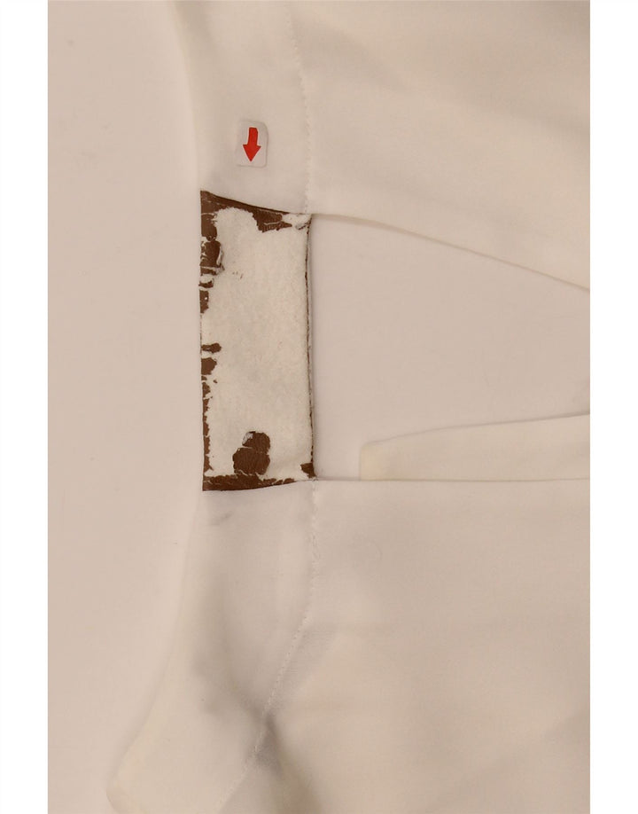 Zara Mujer Blusa Sin Mangas Top UK 40 XL Blanco