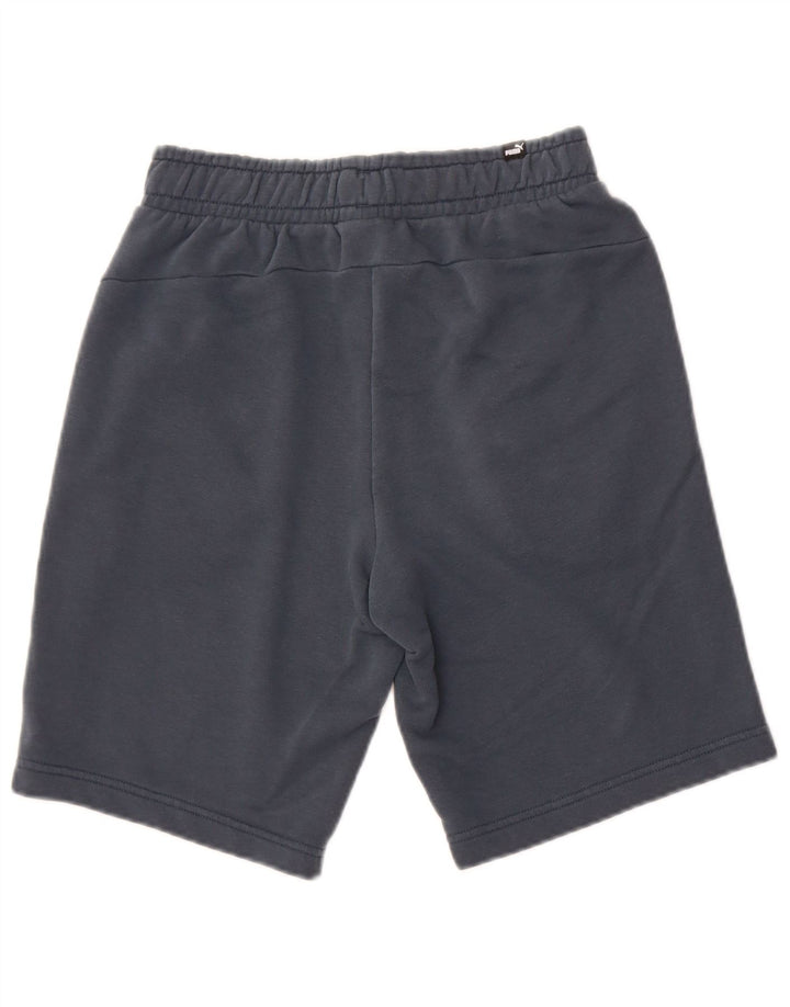 Puma - Pantalones cortos deportivos para hombre, talla pequeña, algodón azul marino