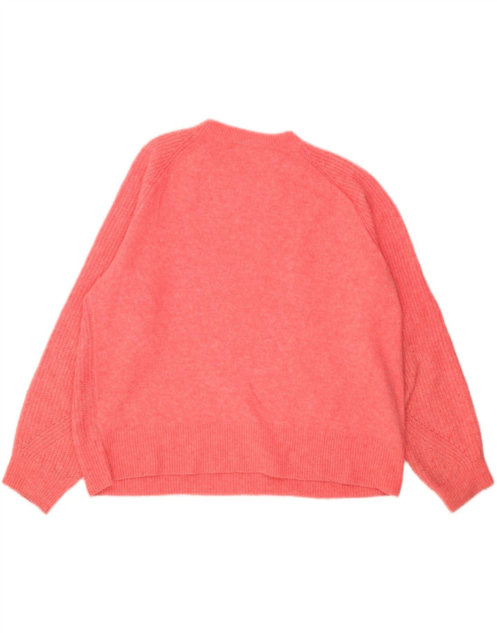 Marks & Spencer Jersey extragrande con cuello redondo para mujer, talla 40, color rosa