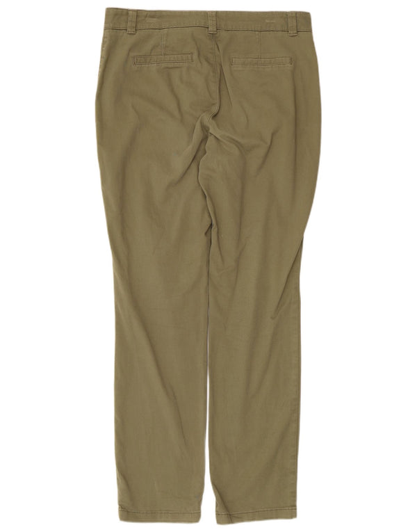 Monsoon Pantalones chinos rectos para mujer UK 40 Medium W34 L30 Caqui