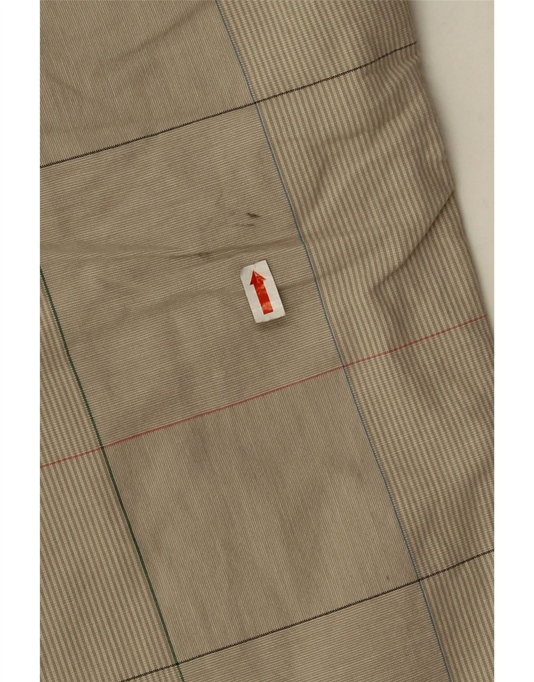 Converse Pantalones cortos chinos para hombre pequeños W28 Beige Check Cotton