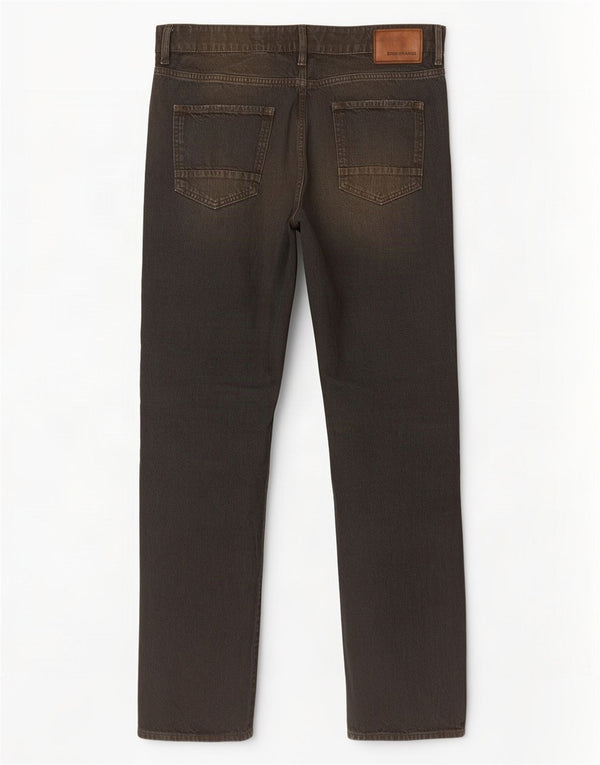 Vaqueros Hugo Boss Hombre Rectos W34 L34 Algodón Negro