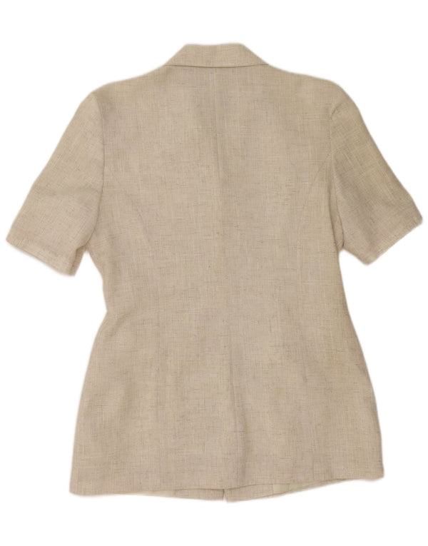 Your Sixth Sense Chaqueta tipo blazer de manga corta para mujer EU 40 Medium Beige