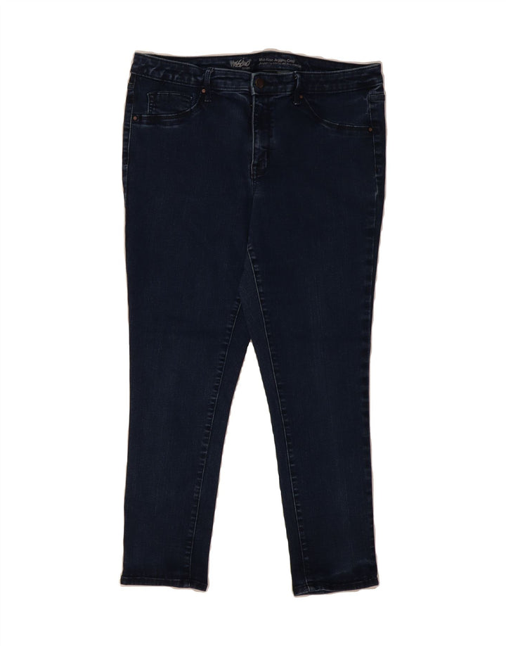 MOSSIMO Womens Mid Rise Jegging Cropped Jeans Size 14 Large W32 L25 Blue Vintage Mossimo and Second-Hand Mossimo from Messina Hembry 