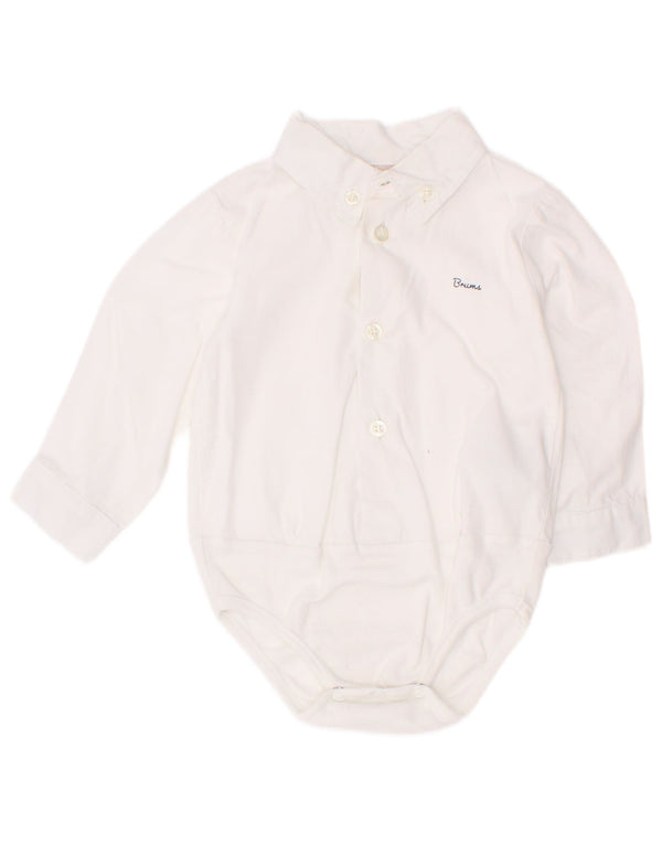 Brums Camisa bebé niño 6-9 meses Algodón blanco