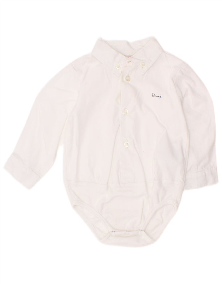 Brums Camisa bebé niño 6-9 meses Algodón blanco