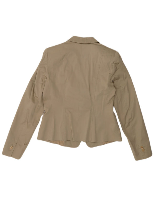 Chaqueta tipo blazer de 1 botón para mujer Max Mara UK 42 Algodón beige medio