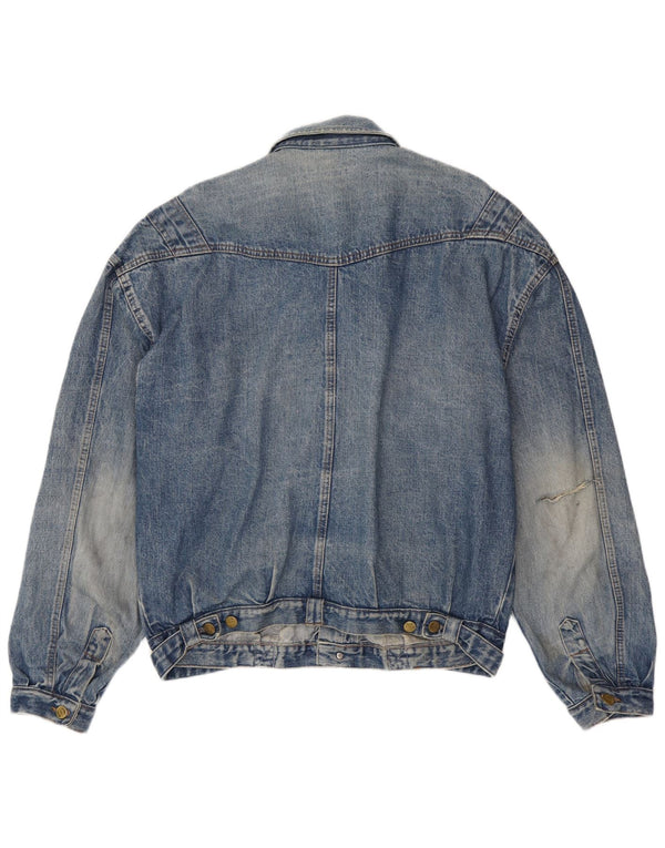 Vintage hombres chaqueta de mezclilla Reino Unido 42 XL azul